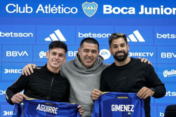 Refuerzos: Boca presentó a Brian Aguirre y Milton Giménez
