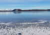 Frío extremo en la Patagonia: se congeló una laguna en Neuquén